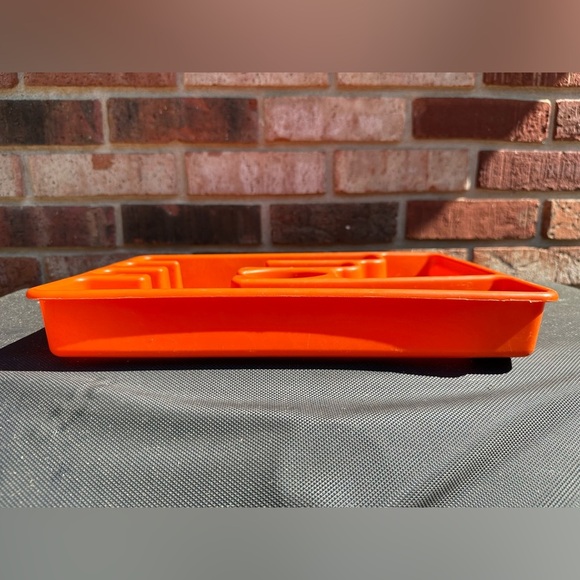 Rubbermaid Harvest Orange Silverware Flatware Utensil Holder Tray #2921 Vintage - Picture 5 of 7